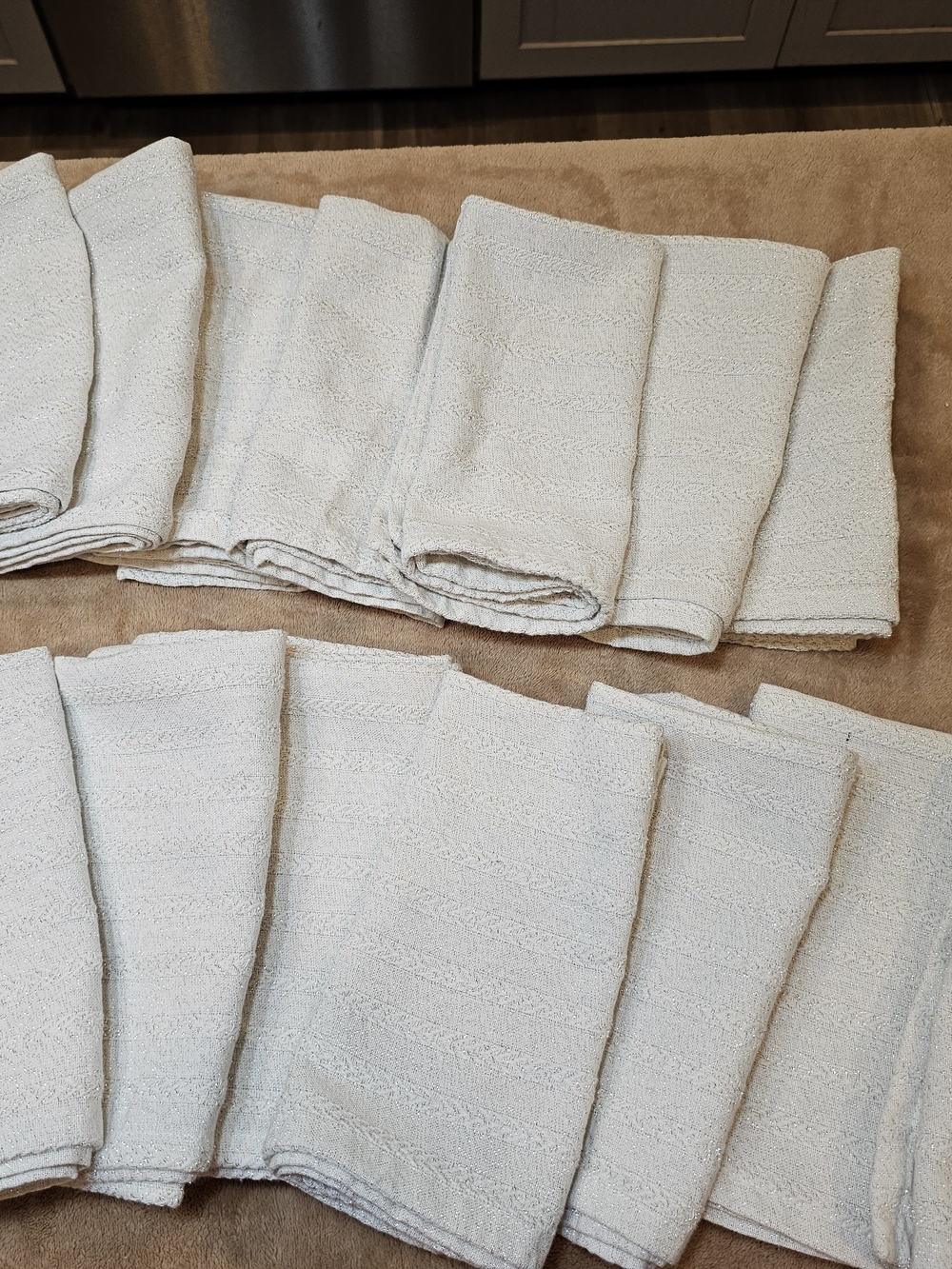 Rachel Ashwell Silver Sparkles Dinner Napkins - Set of 14